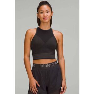 NWT LULULEMON ATHLETICA Seamless Mesh Shelf-Bra Training Tankin Grahphite Grey S